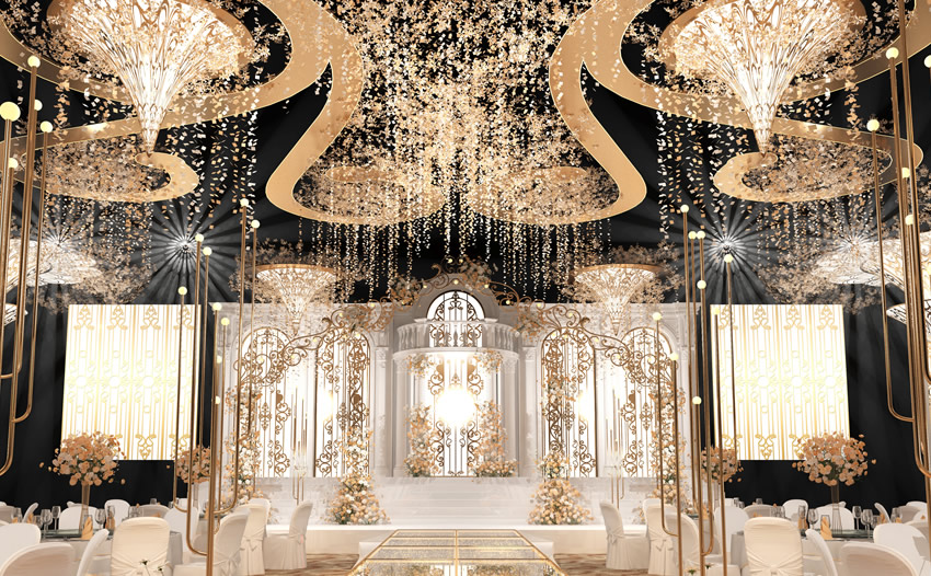 吉木乃花木兰喜事汇金色大厅效果展示